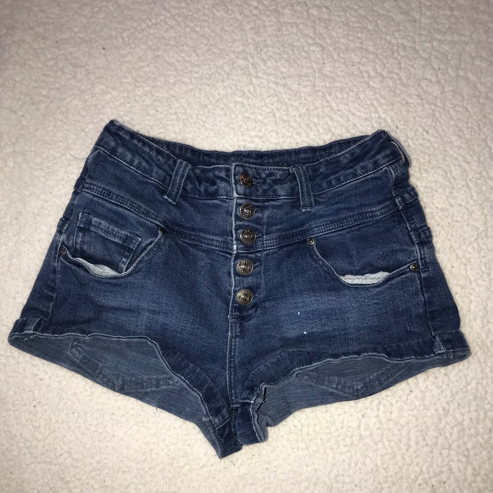 high waisted jean shorts